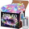 200 led eglutės lemputės vielutės 20m usb lemputės su nuotoliniu valdymu daugiaspalvės