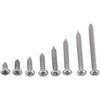 200 vnt. M3 304 nerūdijančio plieno Phillips galvutės sraigtai su įpjova M3x6mm/8mm/10mm/12mm/16mm/20mm/25mm/30mm