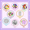 2000 dalių rankdarbių rinkinys vaikams, rankdarbių dėklas vaikams, „pasidaryk pats“ rankdarbių medžiagos, pūkuoti laideliai, judančios akys, scrapbooking rankdarbių dėžutė, rankdarbių reikmenys mergaitėms berniukams 4 5 6 7 8 9 10 11 12 metų dovana