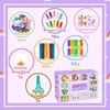 2000 dalių rankdarbių rinkinys vaikams, rankdarbių dėklas vaikams, „pasidaryk pats“ rankdarbių medžiagos, pūkuoti laideliai, judančios akys, scrapbooking rankdarbių dėžutė, rankdarbių reikmenys mergaitėms berniukams 4 5 6 7 8 9 10 11 12 metų dovana