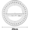 20cm Apvalus kampainis 360 laipsnių plastikinis matavimo įrankis