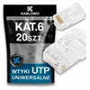 20x Rj45 8p8c utp cat.6 kat.6 universalios jungtys kablowo