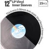 25 x 12" lp clear anti static vinilo vidinės įmautės, plastikinės apvalaus dugno įmautės