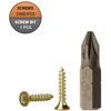 (2500 vnt. pakuotė) Geltono cinkuoto plieno 2,5 x 10 mm medvaržčiai, skirti medienos drožlių plokštėms, universalūs Pozi Drive varžtai Pz su pilnu sriegiu, įleidžiama galvutė Pozidriv (2500, 2,5 x 10 mm)