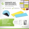 2doboard Magnetinės juostelės, ant kurių galima rašyti – 7,5 cm x 2,5 cm geltonos – 25 vnt. pakuotė – magnetinės lentelės, skirtos rašymui – šaldytuvui, lentai ir juodai lentai – magnetinės etiketės