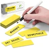 2doboard Magnetinės juostelės, ant kurių galima rašyti – 7,5 cm x 2,5 cm geltonos – 25 vnt. pakuotė – magnetinės lentelės, skirtos rašymui – šaldytuvui, lentai ir juodai lentai – magnetinės etiketės