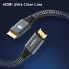 2x Hdmi 2.0 kabeliai 2m, 4k 60hz, pinti nailono