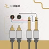 2x Rca į 6.3 mm Jack kabelis, 1.5 m, stereo garso adapteris