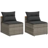 Lauko baldų komplektas 2x sodo sofa, sėdynės kėdė, sodo baldų komplektas, ratanas