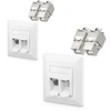 Šakotuvas 2x Vcelink Keystone Lizdai Cat7/6a Moduliai, Pilnai Ekranuoti Rj45