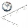 3 fazių bėgių sistema, 2m+2m bėgis, L dešinė, 8x gu10 baltas reflektorius