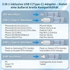 3-in-1 usb atmintinė 512 gb atmintinė su usb-c adapteriu telefonui/android/planšetiniam kompiuteriui/pc/nešiojamam kompiuteriui, išorinė nuotraukų atmintinė - efektyvus nuotraukų/duomenų/dokumentų atsarginis kopijavimas, suderinama su ios ir android, pilk