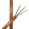 3 m kabelis Fawn H03vv-f 3 x 0.75 mm² Pvc izoliuotas žarnos kabelis 3g šviesos kabelis lempos kabelis maitinimo kabelis rudas