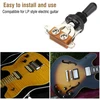 3 padėčių gitaros jungiklis su žalvariniu rankenėle, juodas