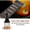 3 padėčių gitaros jungiklis su žalvariniu rankenėle, juodas