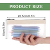 3 užtrauktukų piniginių rinkinys, 20,3 x 9,9 cm vandeniui atsparūs užtrauktukų maišeliai, permatomi vokai pinigams, monetų piniginė, universalus pinigų organizatorius, vokai grynųjų pinigų biudžetui verslui, namams, mokyklai