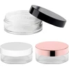3 vnt. 10 ml mažų tepalo indelių rinkinys, kremo indeliai su dangteliu, plastikiniai, daugkartinio naudojimo kremo indelis, nepralaidus kosmetikos indelis, kremui, kosmetikai, kelionėms (baltas, juodas, rožinis)