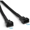 3 vnt. Pwm ventiliatoriaus skirstytuvo laidas (3/4 pin) 1 į 2