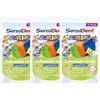 3 x Sensident dantų siūlas vaikams * Sticks nevaškuotas * draugiškas vaikams 16 vienetų nuo 6 metų