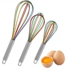 3 x silikoninis šluotelė, silikoninių šluotelių rinkinys, nerūdijančio plieno šluotelė, virtuvinė šluotelė, balioninė šluotelė, balioninė šluotelė, skirta maisto gaminimui ir kepimui