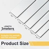 300 cm - 2 cm nerūdijančio plieno dekoratyvinės juostelės, lipnios, sienų juostelės židiniams, veidrodžių rėmams, sienoms, automobiliams ir baldams (sidabrinės)