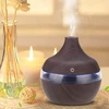 300 ml ultragarsinis drėkintuvas, tamsaus medžio imitacijos, eterinių aliejų vėsios oro dulksnos aromato difuzorius, spalvinga led naktinė lemputė su usb laidu namams, biurui, automobiliui, spa, jogai, kūdikių kambariui