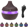 300 ml ultragarsinis drėkintuvas, tamsaus medžio imitacijos, eterinių aliejų vėsios oro dulksnos aromato difuzorius, spalvinga led naktinė lemputė su usb laidu namams, biurui, automobiliui, spa, jogai, kūdikių kambariui