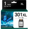 301 Xl juodas pakaitalas hp 301 rašalo kasetėms, spausdintuvo kasetė hp 301 juoda, suderinama su envy 4500 5530 5534 deskjet 2544 2549 officejet 2620 4630 4632, 1 pakuotė
