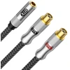 3.5mm į 2 Rca Moteriškas Adapteris, Paauksuotas Garso Kabelis