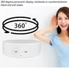 Laikiklis 360 laipsnių besisukantis stendas papuošalams, laikrodžiams, puodeliams, maksimali apkrova 5kg, automatinis elektrinis patefonas su reguliuojamu greičiu ir kryptimi