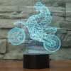 Pakabinamas šviestuvas 3d Led optinė iliuzija lempos naktinė šviesa, Lsmy 7 spalvų jutiklinio meno skulptūros šviestuvai su Usb laidais miegamojo stalo dekoravimo lempa vaikams suaugusiems, mtb Motokroso dviratis
