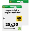 3M Post-it Mc559rp Super Sticky Meeting Chart 30% perdirbtas popierius (2 blokai po 30 lapų, 63.5 x 76.2 cm) baltas