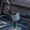4-in-1 ištraukiamas automobilinis įkroviklis, greitas automobilinis mobiliojo telefono įkroviklis su 69 W ištraukiamu laidu ir 2 Usb prievadų automobilinio įkroviklio adapteris, suderinamas su Phone 15/14/13/12 Pro Max Xr, Ipad