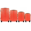 Kelioninis 4 lagaminų komplektas su praplėtimu Falcon Wings 304 (lms, Xs) Flue Oranžinis, Abs+