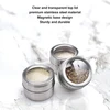 4 magnetiniai prieskonių indeliai, magnetiniai prieskonių indeliai iš nerūdijančio plieno, sieniniai prieskonių laikymo konteineriai su permatomu dangteliu ir skylutėmis