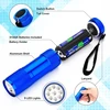 4 mini led žibintuvėlių rinkinys vaikams su 9 led, aliumininis mažas spalvotas nešiojamas žibintuvėlis su virvele ir 12 baterijų vaikams, stovyklavimui, avarinėms situacijoms