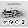 4 ratų stebulių gaubtelių rinkinys ratlankiams, stebulės gaubtelio id 56 mm od 60 mm, rato stebulės gaubtelis, automobilio stebulės dangtelis, universalūs abs stebulių gaubteliai automobilių priedams, rato stebulės dangtelis, sidabrinis