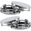 4 ratų stebulių gaubtelių rinkinys ratlankiams, stebulės gaubtelio id 56 mm od 60 mm, rato stebulės gaubtelis, automobilio stebulės dangtelis, universalūs abs stebulių gaubteliai automobilių priedams, rato stebulės dangtelis, sidabrinis