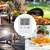 4 skaitmeninių virtuvinių laikmačių rinkinys, mini skaitmeninis laikmatis, kiaušinių laikmatis, skaitmeninis magnetinis laikrodis su garsiu žadintuvu skirtas maisto gaminimui, sportui, mokymuisi - baltas