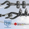 4 vnt. 8 mm plieninių lynų spaustukai su atramomis, nerūdijančio plieno V4a