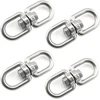 4 vnt. M8 nerūdijančio plieno 304 swivel žiedas dvipusis swivel eye kablio virvės swivel pakabinimui ir jungiamiesiems skirstytuvams ar takelažui
