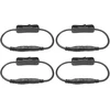 4 vnt. nuolatinės srovės 12v įmontuojamas jungiklio kabelis įjungimo/išjungimo svirtinis jungiklis nuolatinės srovės lizdas 5,5 mm x 2,1 mm tėviškas į moterišką jungtį, skirtas prijungti lanksčią led juostelę, lanksčią led juostos juostelę, vaizdo stebėji