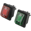 4 vnt. Perjungimo jungikliai 220v su Led indikacija (raudona/žalia)