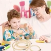 4 vnt. siuvinėjimo lankelių rinkinys, plastikinis apvalus siuvinėjimo lankelis, reguliuojamas apvalus siuvinėjimo lankelis, be įbrėžimų, glotnus ir lengvas, tinkamas siuvinėjimui, meno kūriniams, „pasidaryk pats“ įrankiams