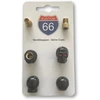 4 vožtuvų dangtelių + 2 dviračių adapterių rinkinys - Skull v2 Juodas - tinka bet kokiam automobiliui, motociklui ir dviračiui