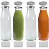 4 x 500ml stikliniai buteliai su 8 dangteliais ir etiketėmis