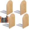 4 x Bukmedžio knygų atramos, 2 poros medinių knygų laikiklių 13x8x10.5cm