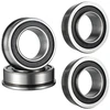 4 x F6003-20-2rs flanšiniai rutuliniai guoliai rato flanšinis rutulinis guolis 35 x 20 x 11 mm rutulinis guolis visų tipų karučiams, maišų vežimėlių ratams, pramoninei įrangai, transporto priemonėms, mašinoms