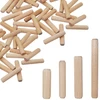 (400 vnt. pakuotė) mediniai kaiščiai 10x35mm, tvirti beržo medienos griovelio kištukai, nuožulnūs kaiščiai baldams (400, 10x35mm)