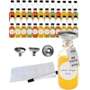 48 vnt. x stikliniai buteliukai 60 ml. vitaminų šotas sultims + piltuvėliai ir etiketės